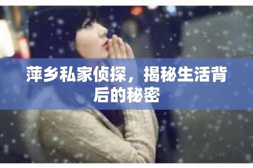 萍乡私家侦探，揭秘生活背后的秘密